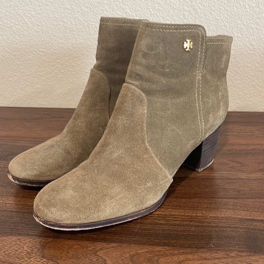 Tory Burch Moss Green Booties